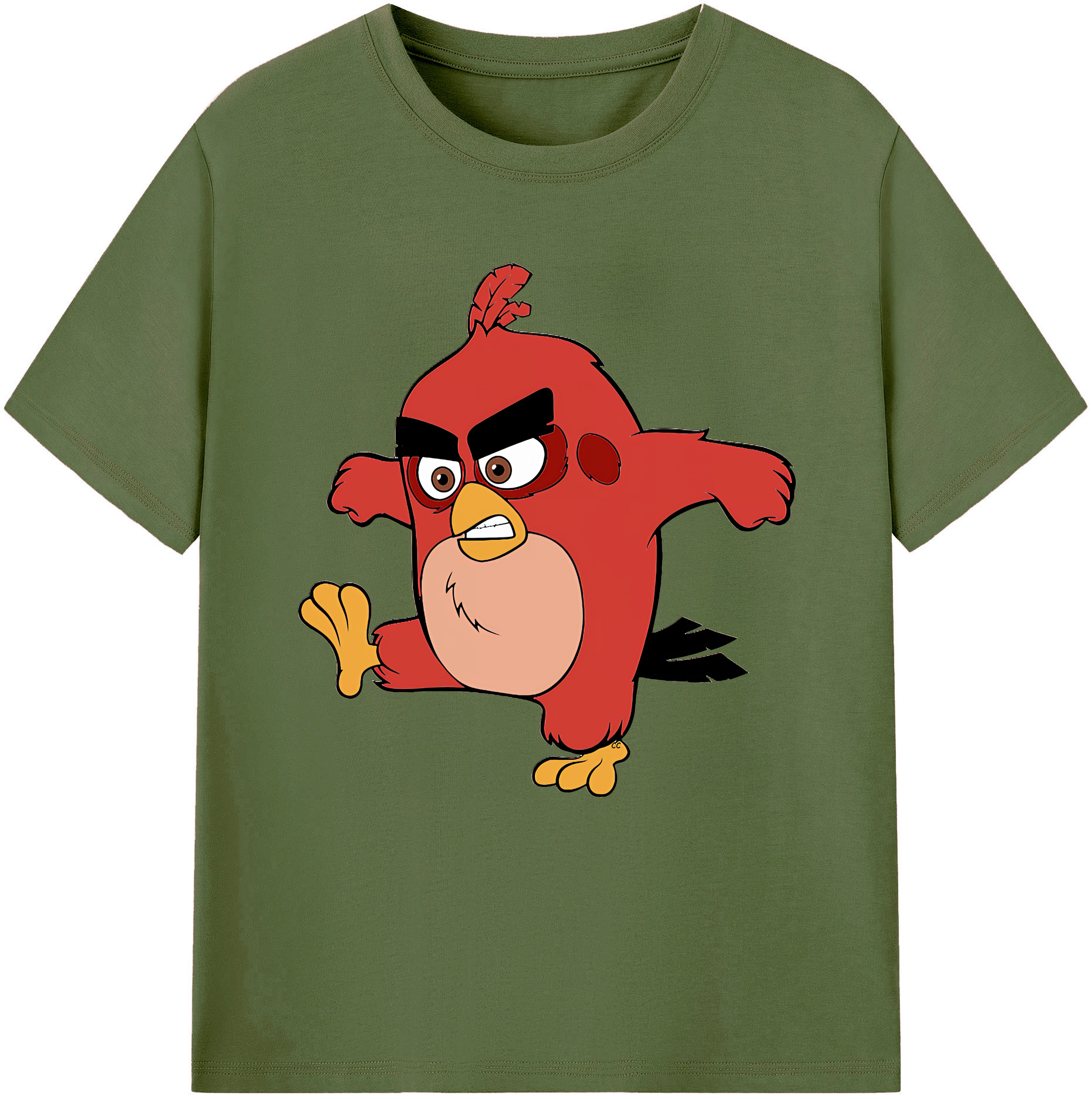（画像用） Angry Birds アングリーバード 綿100％半袖Tシャツ（フロントプリント）